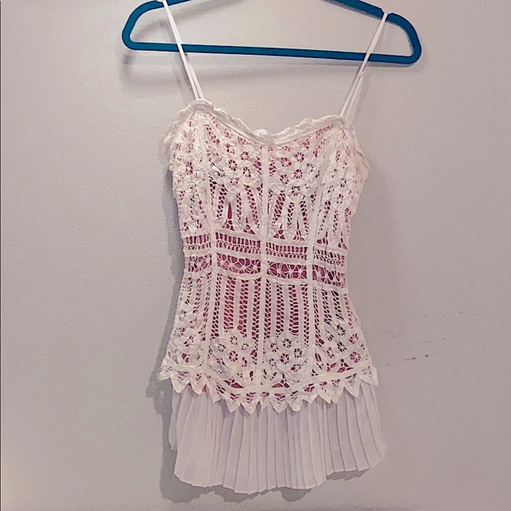 Betsy Johnson vintage lace and chiffon blouse